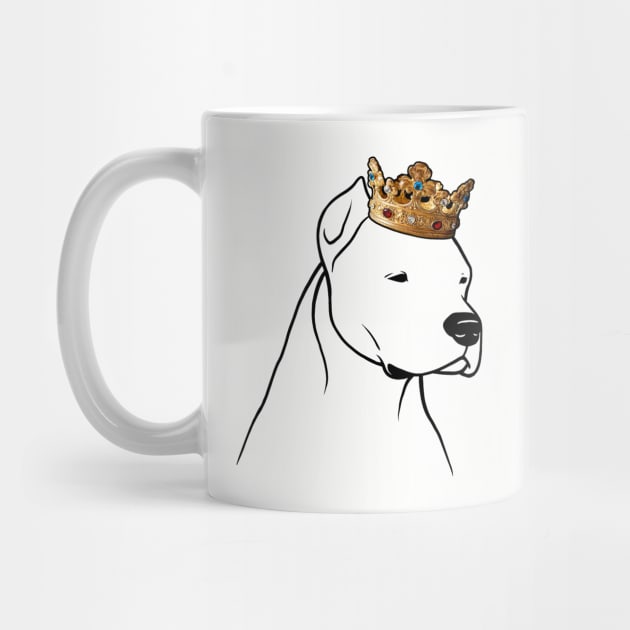 Dogo Argentino Dog King Queen Wearing Crown by millersye